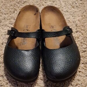 Black Birki's Mary Jane Clogs